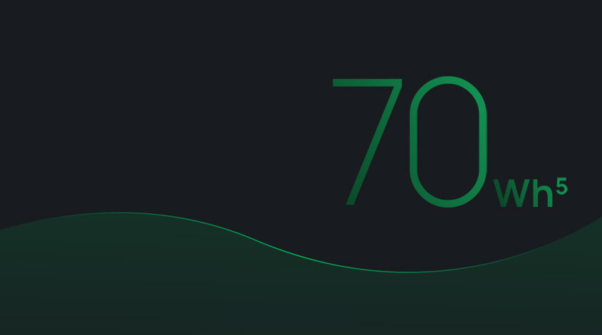 70Wh 大电池